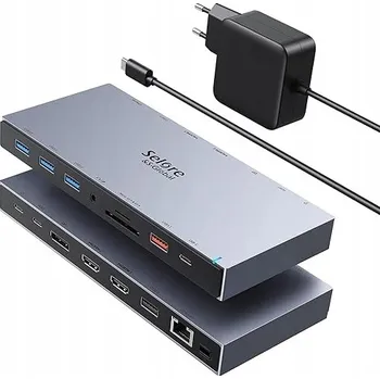 DOKOVACÍ STANICE USB-C 15 v 1 SE 4K DUAL HDMI A 65W NAPÁJECÍM ADAPTÉREM