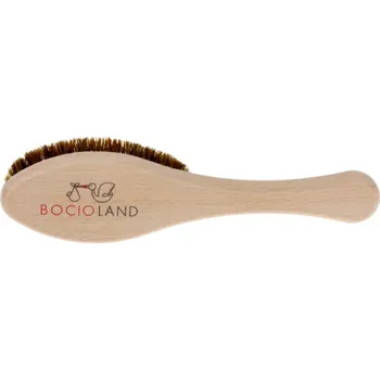 teploměr do vody pro miminko Dřevěný kartáč s měkkým koňským vlasem, elipsa, přírodní