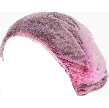 Čepice JEDNORÁZOVÁ ČEPICE Z NETKANÉ TEXTILIE HARMONIKA CLIP RŮŽOVÁ 100 KS