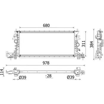 Chladič motoru Chladič, chlazení motoru MAHLE CR 2699 000P