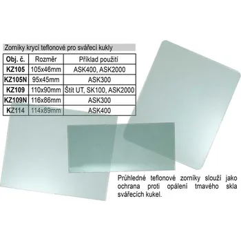 Zorník krycí teflonový 110x90mm 0.013 Kg NÁŘADÍ Sklad2 KZ109 (0.013 Kg NÁŘADÍ Sklad2 KZ109)