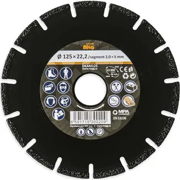 Řezný kotouč Univerzální diamantový řezný kotouč 125mm (0.15 Kg NÁŘADÍ Sklad2 DKAM125)