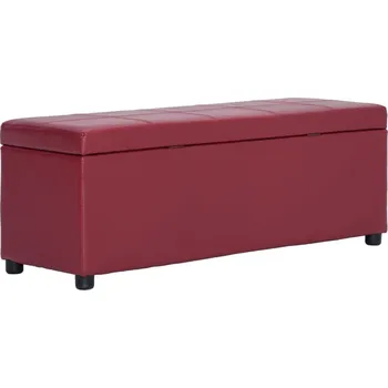 Zahradní lavice zahrada-XL Lavice s úložným prostorem 116 cm vínová umělá kůže 281313