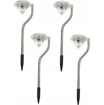 Venkovní osvětlení Solární zahradní lampa zapichovací LED diamant, sada 4 ks, 2V 20mA