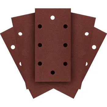 Brusný papír Graphite Brusné listy se suchým zipem 93 x 185 mm, P120, 5 ks, s 8 otvory