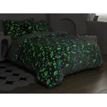 XPOSE® Mikroplyšové povlečení FUTUR Exclusive (svítící efekt) 140x200 cm, 70x90 cm, Mikroplyš - svítící + Prodloužená možnost vrácení zboží do 50 dnů