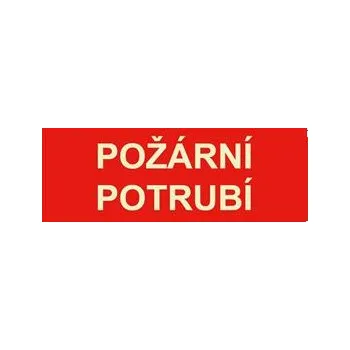 Značení Požární potrubí - fotoluminiscenční tabulka, samolepka 210x80 mm