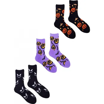 Pánské ponožky Bavlněné Ponožky Halloween 3 páry 39-42 YOCLUB