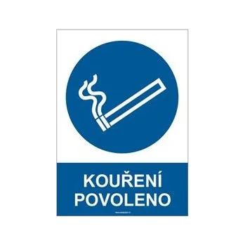 KOUŘENÍ POVOLENO, plast 1 mm, A5