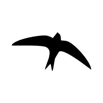 Samolepka - silueta dravce - proti narážení do skla - Dravec 3, 500 x 248mm