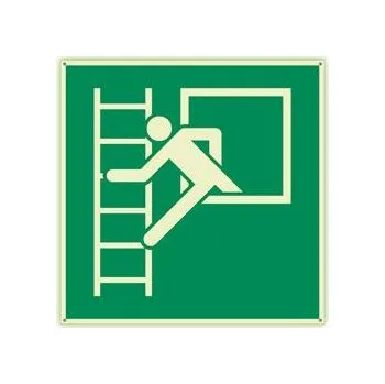 Nouzové okno - fotoluminiscenční tabulka s dírkami, plast 2 mm 150x150 mm