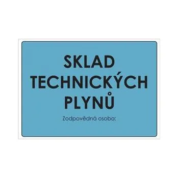 Informační tabulka SKLAD TECHNICKÝCH PLYNŮ, plast 1 mm, A4