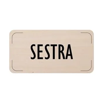 Cedulka na dveře - Sestra, dřevěná tabulka, 160 x 80 mm
