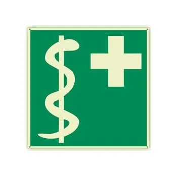 Zdravotník - fotoluminiscenční tabulka s dírkami, plast 2 mm 300x300 mm