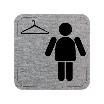 Popis místnosti - cedulka na dveře - Šatna muži, hliníková tabulka, 80 x 80 mm