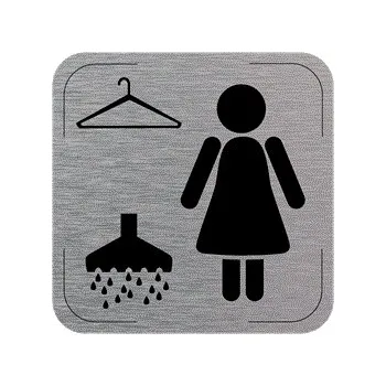 Popis místnosti - cedulka na dveře - Šatna se sprchou ženy, hliníková tabulka, 80 x 80 mm