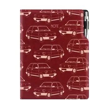 Zápisník Notes - zápisník DESIGN A4 tečkovaný - bordó - Maluch