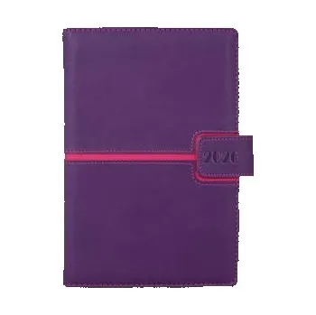 Diář Diář MAGNETIC denní A5 2026 český - fialová/růžová