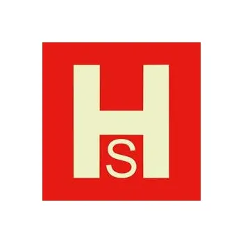 Hydrant suchovod - fotoluminiscenční tabulka, plast 2 mm 150x150 mm