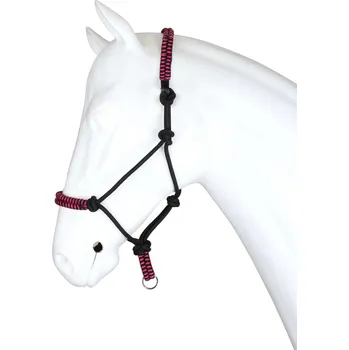 Horka Provazová ohlávka pro koně Barva: Růžová, Velikost: Cob