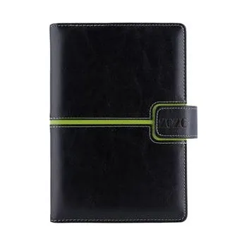Diář Diář MAGNETIC denní B6 2026 - černá/zelená