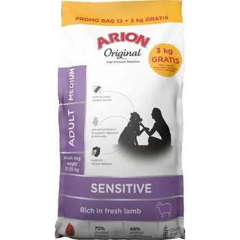 Krmivo pro psa ARION Original Sensitive Adult Medium 12+3kg