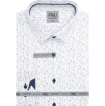Pánská košile Pánská Slim Fit košile AMJ VDSBR 1460 bílo-modrá velikost 44