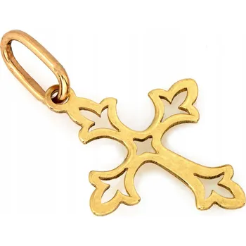 Přívěsek Zlatý křížek 585 14k přívěsek malý 0.30g na křtiny a k přijímání Zlatá