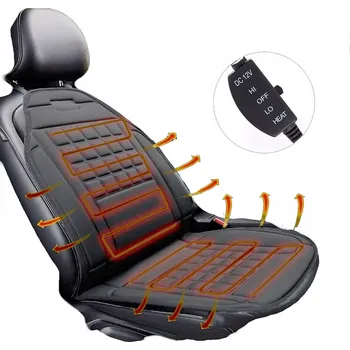 Potah sedadla VYHŘÍVACÍ PODLOŽKA S DÁLKOVÝM OVLÁDÁNÍM DO AUTA, DOMŮ - PRO BOLESTI ZAD