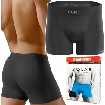 Pánské oblečení Boxerky SESTO SENSO SOLAR Bezešvé, GRAFIT, S/M