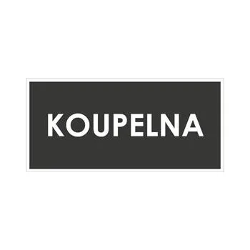 KOUPELNA, šedá, plast 1 mm 190x90 mm