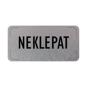 Cedulka na dveře - Neklepat, hliníková tabulka, 160 x 80 mm