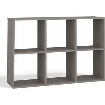 Knihovna Regál TopEshop 110 cm x 75 cm x 30 cm – odstíny šedé