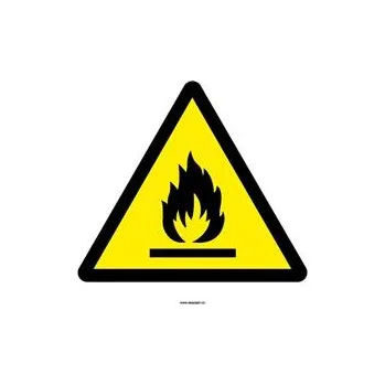 Kancelář NEBEZPEČÍ POŽÁRU - SYMBOL, Samolepka 210x210 mm