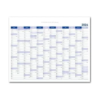 Kalendář Nástěnný kalendář Plánovací mapa 2026 CZ - 100 x 80 cm - modrá