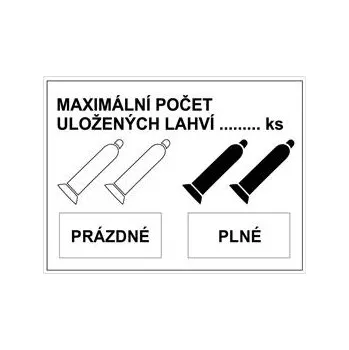 MAXIMÁLNÍ POČET ULOŽENÝCH LAHVÍ, plast 2 mm 200x150 mm