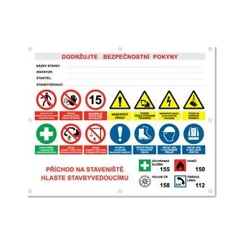 AREÁL STAVBY 3 bezpečnostní banner - 100x80 cm