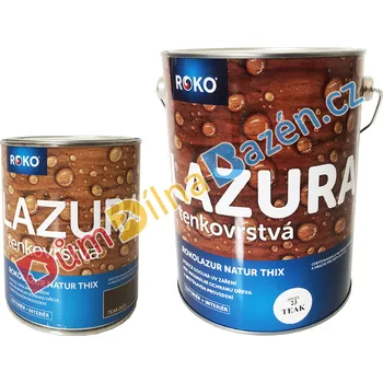 Lak na dřevo Rokospol Lazura na dřevo Rokolazur Natur Thix tenkovrstvá Barva: bezbarvý, Objem: 0,75 l