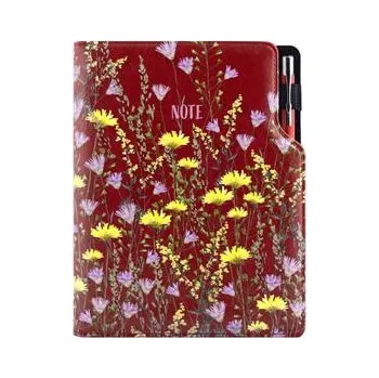 Zápisník Notes - zápisník DESIGN B5 tečkovaný - bordó - Louka