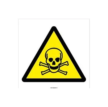 POZOR JEDOVATÉ LÁTKY - SYMBOL, plast 1 mm 210x210 mm