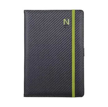 Zápisník Notes - zápisník ELASTIC A5 linkovaný - grafit/zelená gumička