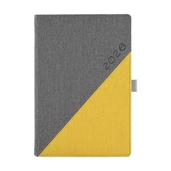 Diář Diář DIEGO týdenní speciál A5 2026 - šedá/žlutá