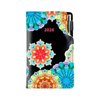 Diář Diář DESIGN týdenní kapesní 2026 český - černá - Kaleidoskop