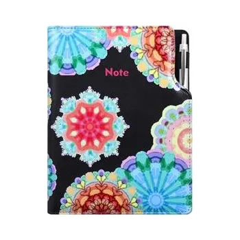 Zápisník Notes DESIGN A4 tečkovaný - černá - kaleidoskop