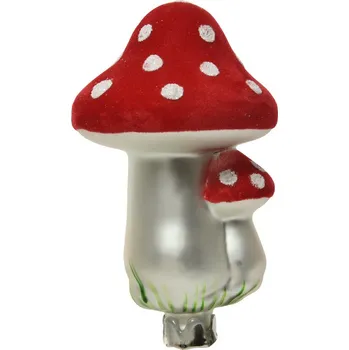 Vánoční ozdoba Kaeming Vánoční ozdoba MUCHOMŮRKY na klipu, 12 cm, KSD