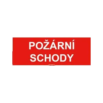 Požární schody - bezpečnostní tabulka, plast 2 mm 210x80 mm