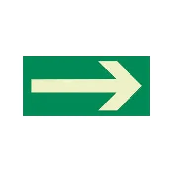 Směr k východu - fotoluminiscenční tabulka, samolepka 300x150 mm
