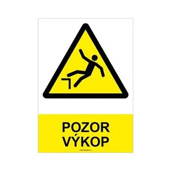 POZOR VÝKOP - bezpečnostní tabulka, plast A4, 0,5 mm