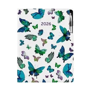 Diář Diář DESIGN týdenní A4 2026 - Motýli modří