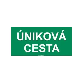 Úniková cesta - bezpečnostní tabulka, plast 2 mm 400x200 mm